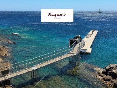 Floating dock for Fouquets Mykonos