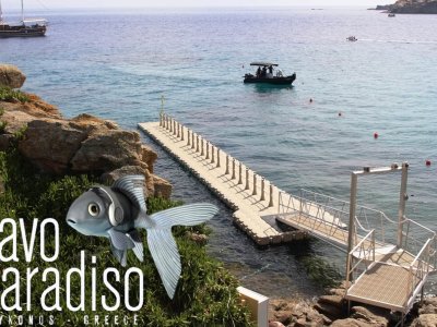 Floating dock for Cavo Paradiso