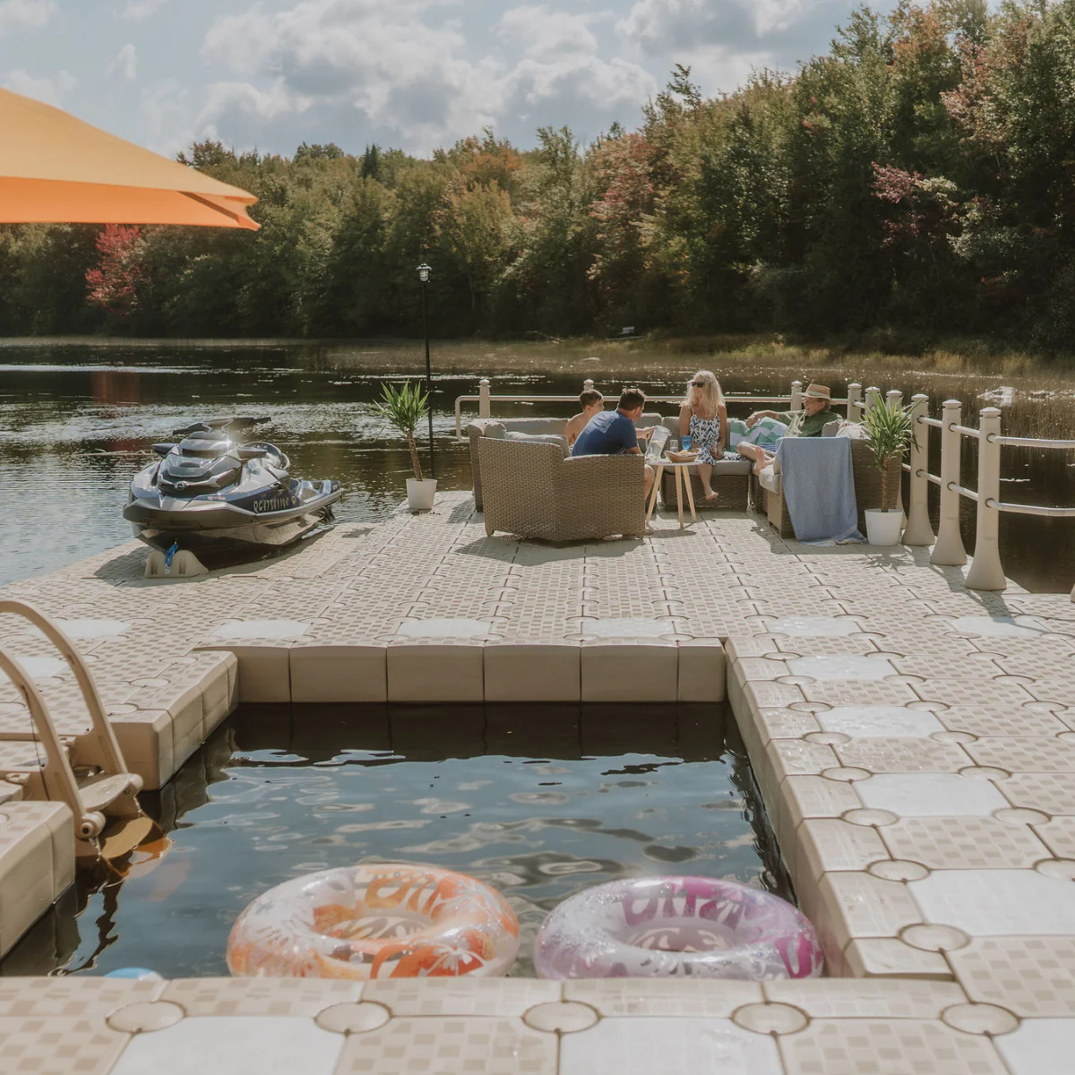 Candock floating dock tile system - example 2